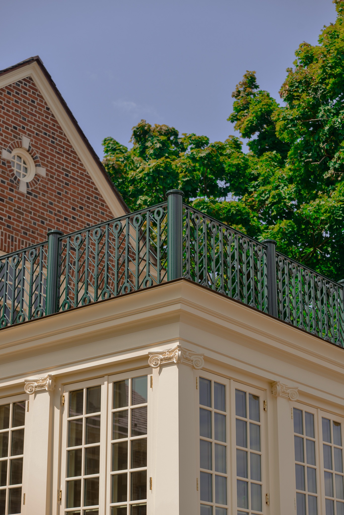 Green Custome Balconie railing - Artesano Iron Works 2